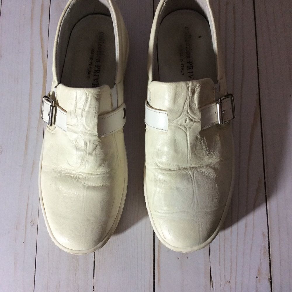 COLLECTION PRIVEE? Leather Shoes Off White size 38